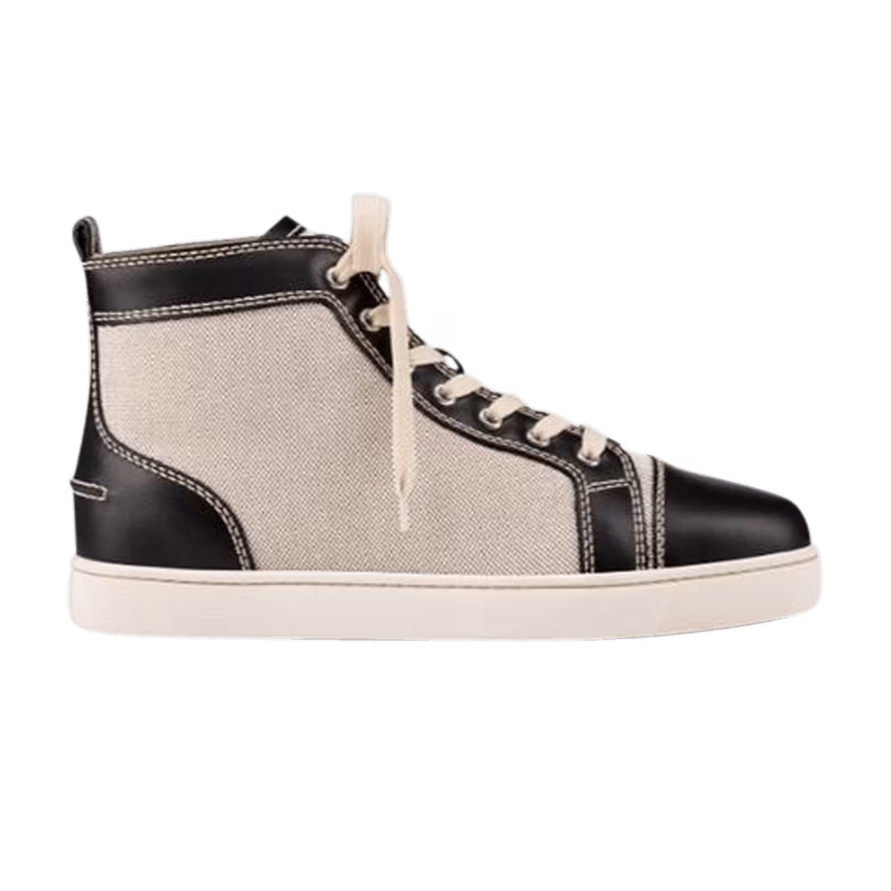 Christian Louboutin Louis Flat Black Beige