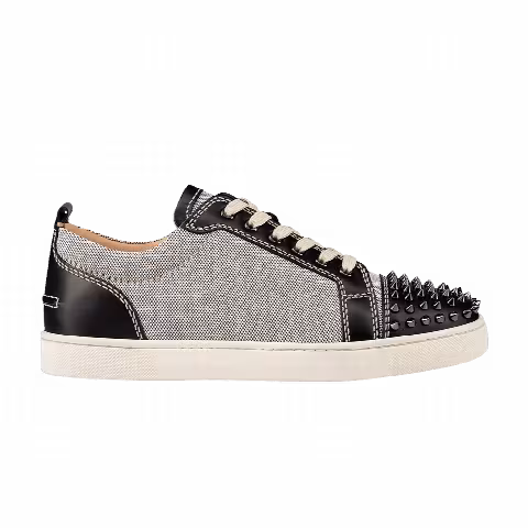 Christian Louboutin Louis Flat Calf Spikes 'Black Grey'