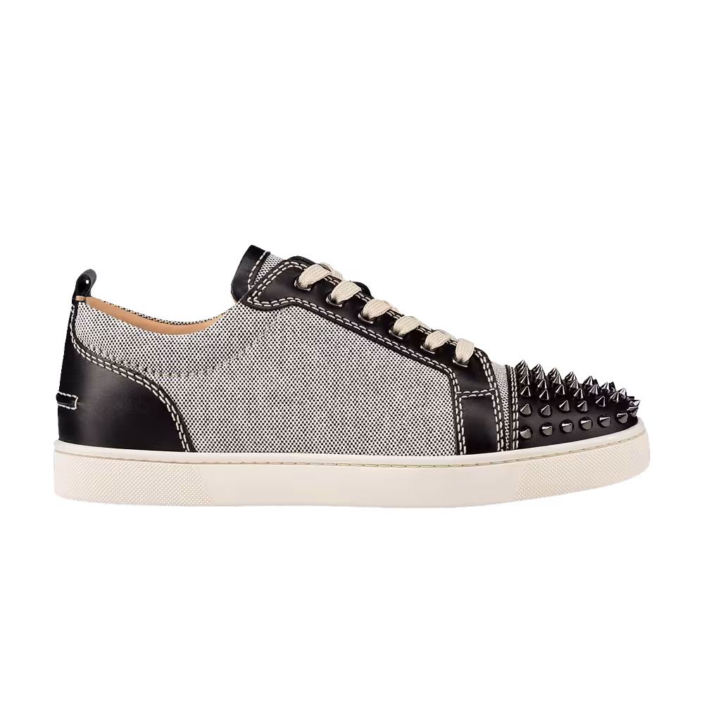 Christian Louboutin Louis Flat Calf Spikes Black Grey