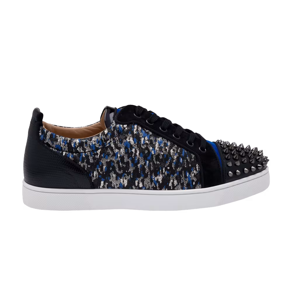 Christian Louboutin Louis Spikes Flat Blue Camo
