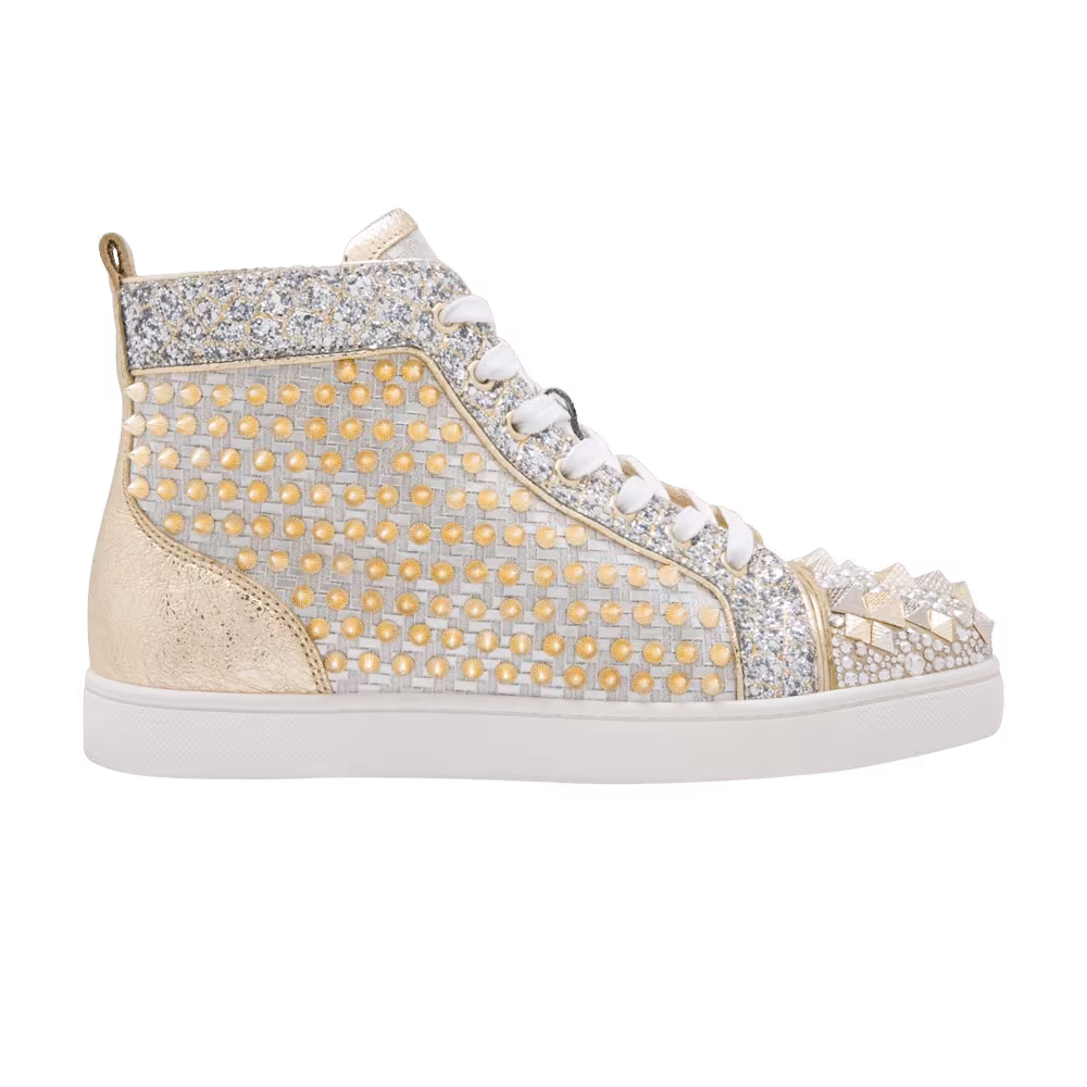 Christian Louboutin Louis Mixkeoshell Flat Metal Glitter