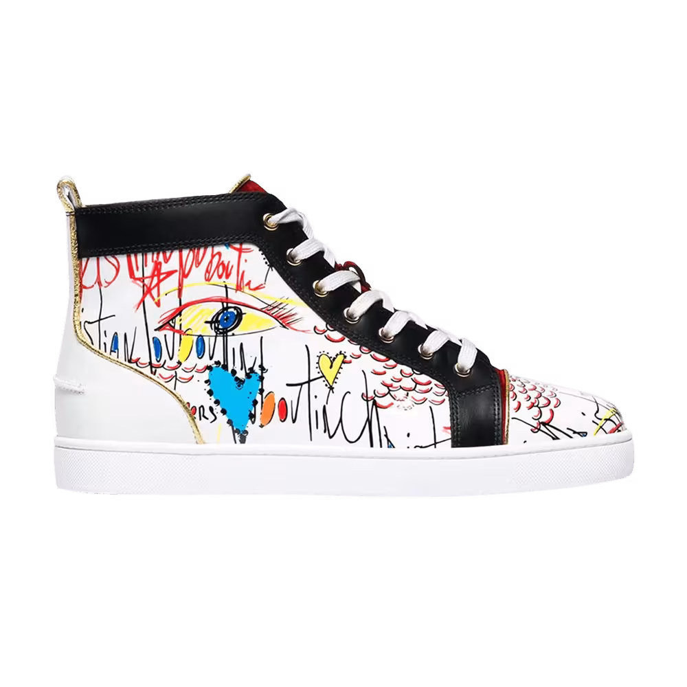 Christian Louboutin Louis Flat Loubitag Print