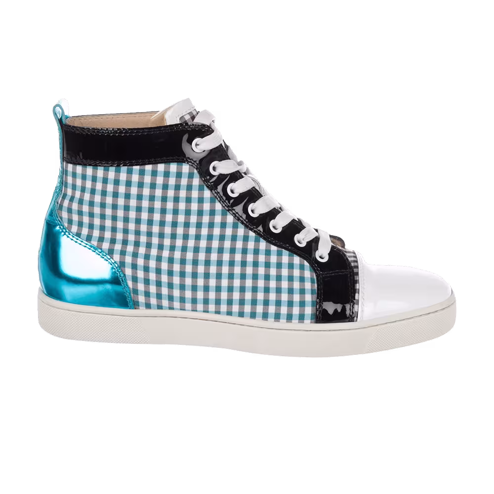 Christian Louboutin Louis Flat High Grid Blue