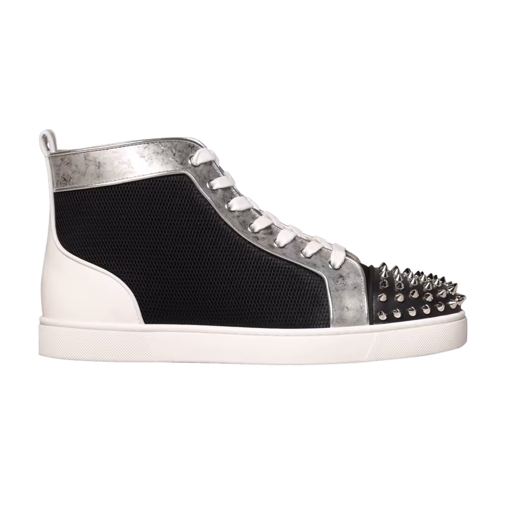 Christian Louboutin Louis Spikes Orlato Flat Black Grey