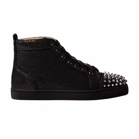 Christian Louboutin Lou Spikes Orlato Flat 'Black'