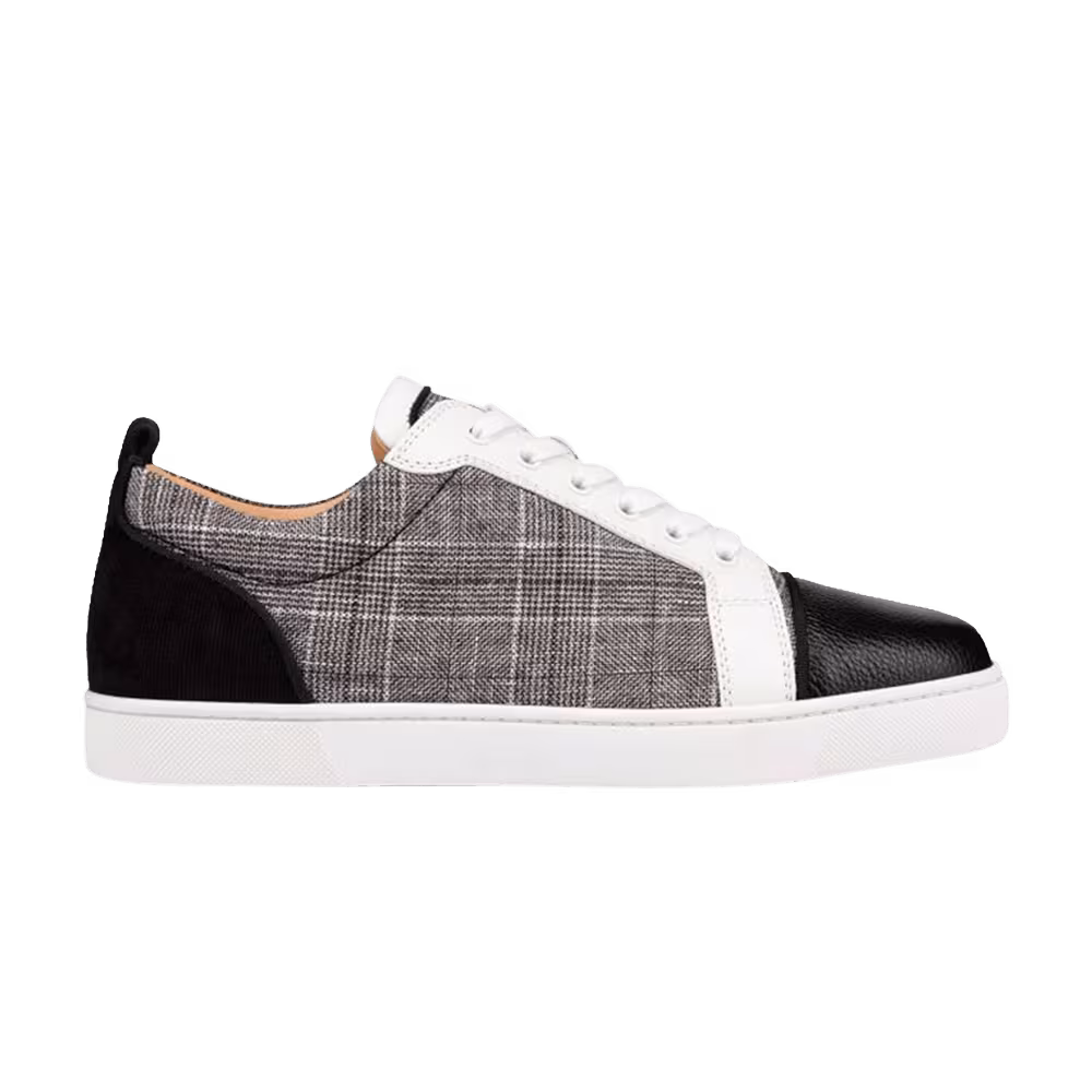 Christian Louboutin Louis Junior Orlato Grey Checked Wool