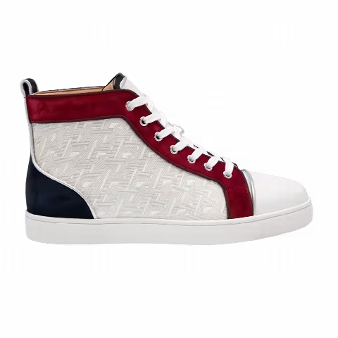 Christian Louboutin Louis Orlato High 'Allover Logo - White Red'