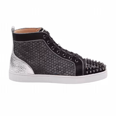 Christian Louboutin Louis Spikes Orlato High 'Black Silver'
