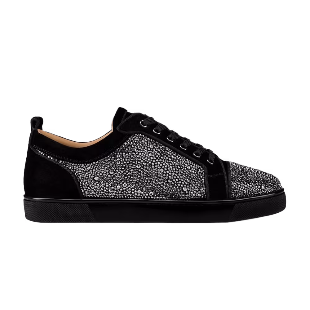 Christian Louboutin Louis Junior Strass Flat Black