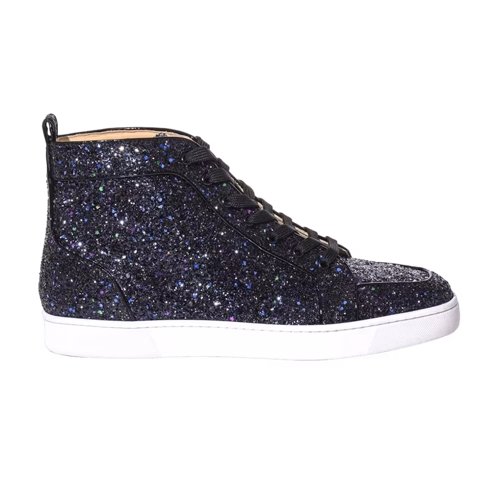 Christian Louboutin Louis Orlato Flat Glitter Patent Neptune