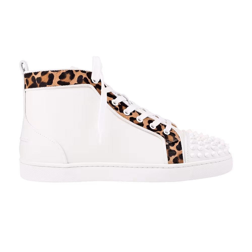 Christian Louboutin Louis Orlato White Cheetah Print