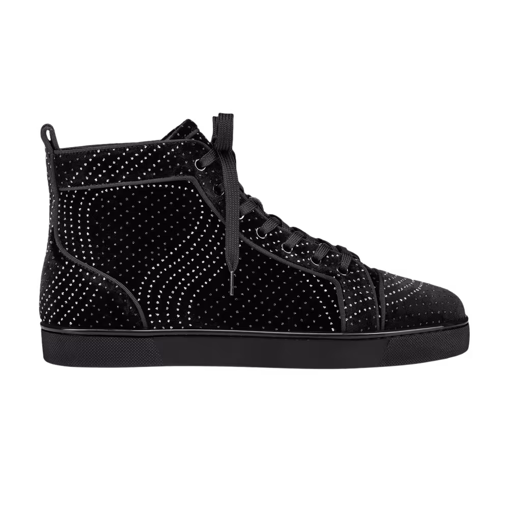 Christian Louboutin Louis Orlato High Black Silver Embellished