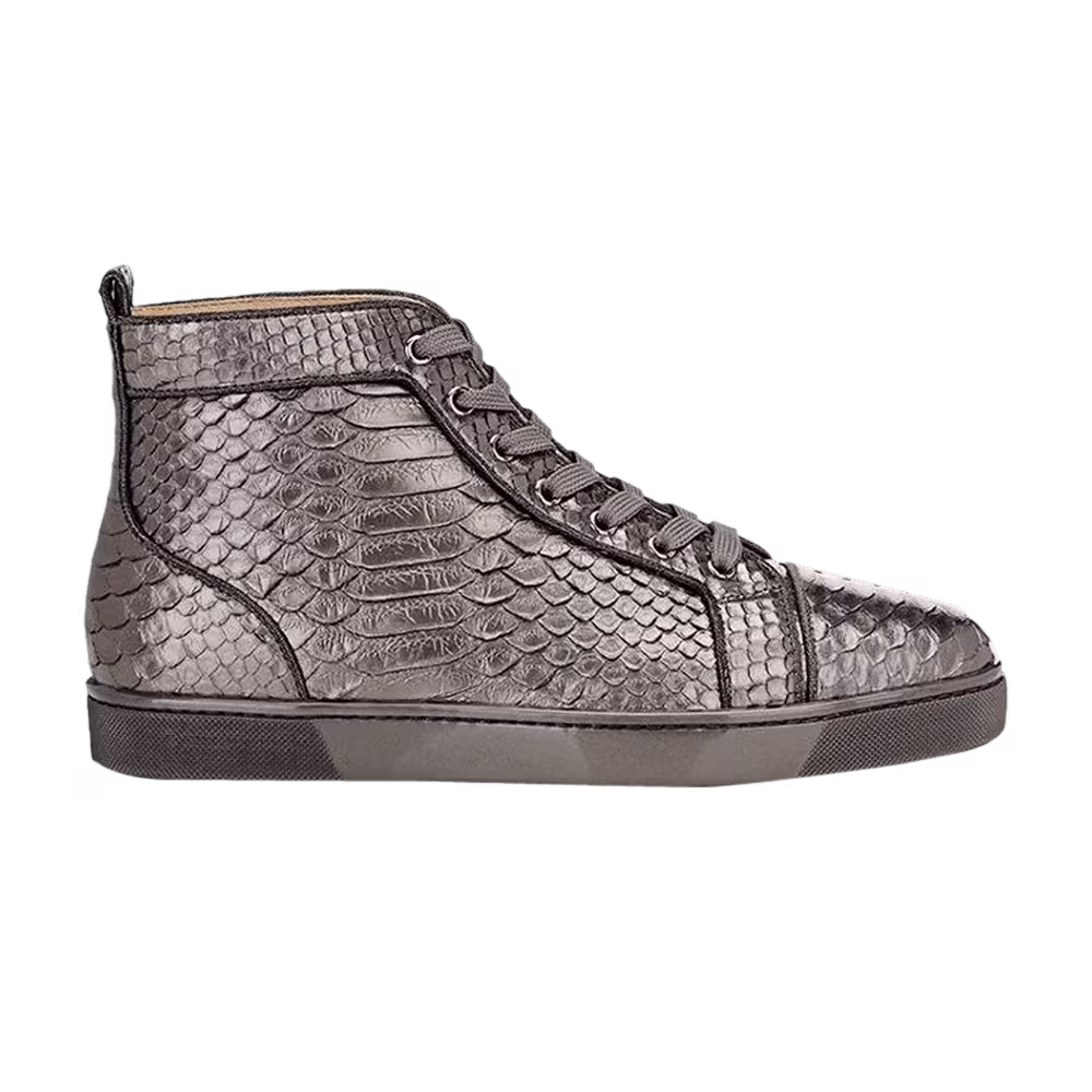 Christian Louboutin Louis Orlato Flat Phyton Metallic
