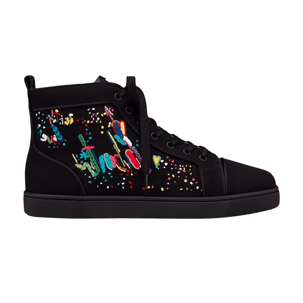 Christian Louboutin Louis Orlato Black Multi Embroidery