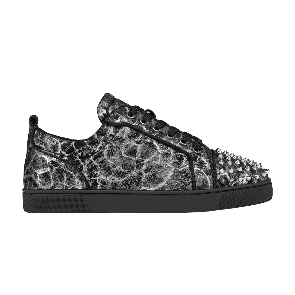 Christian Louboutin Louis Junior Spikes Orlato Black Silver