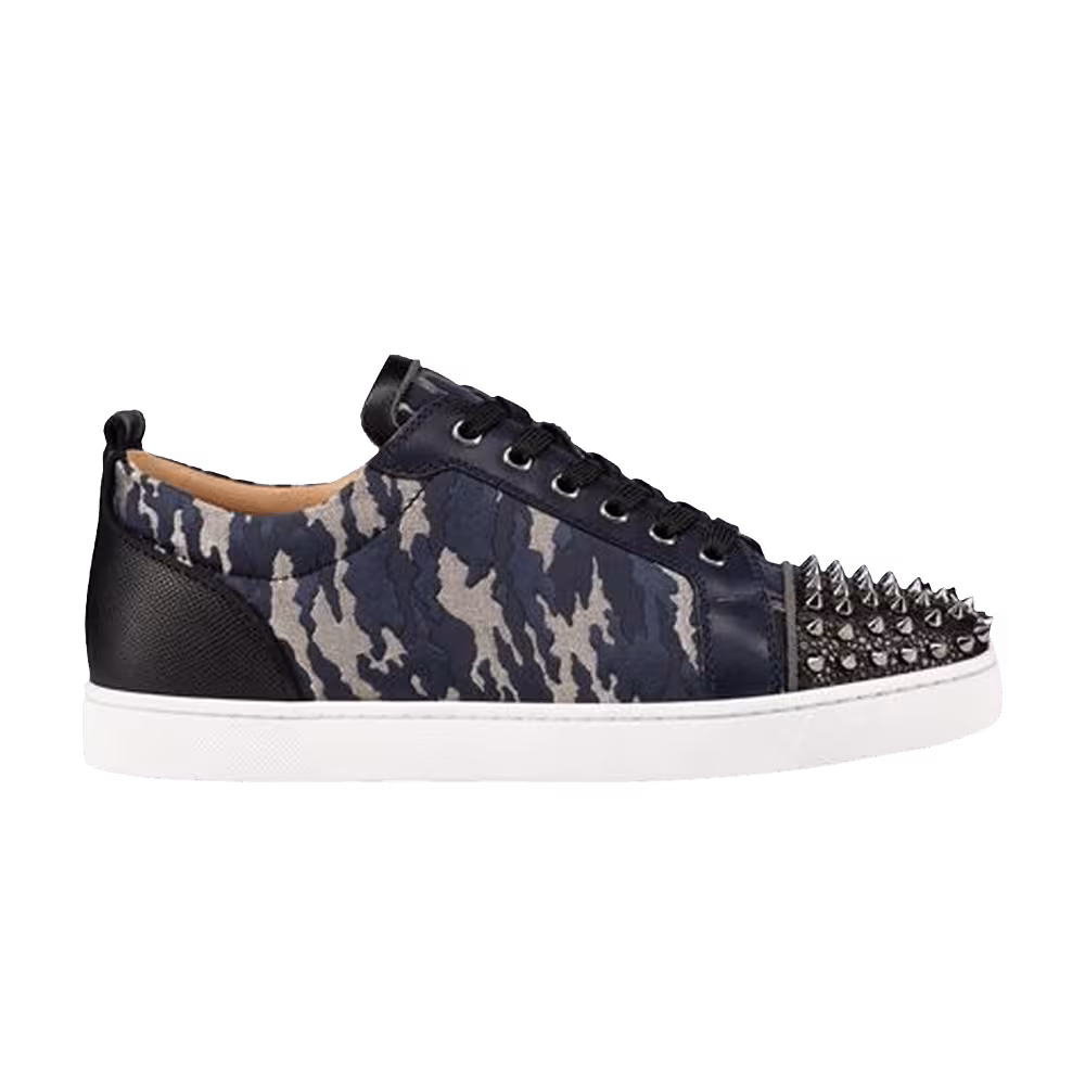Christian Louboutin Junior Flat Spikes Navy Camo