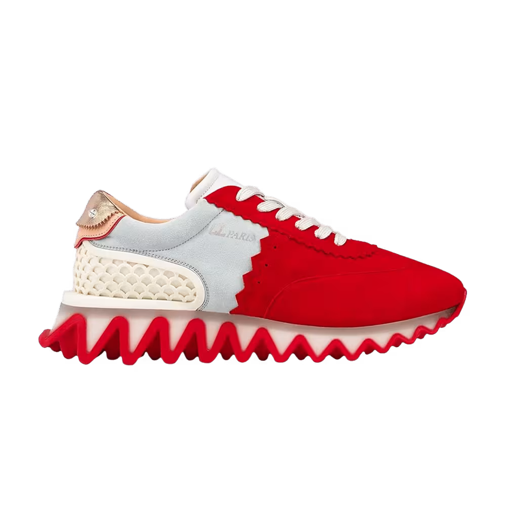 Christian Louboutin Loubishark Flat Red Grey