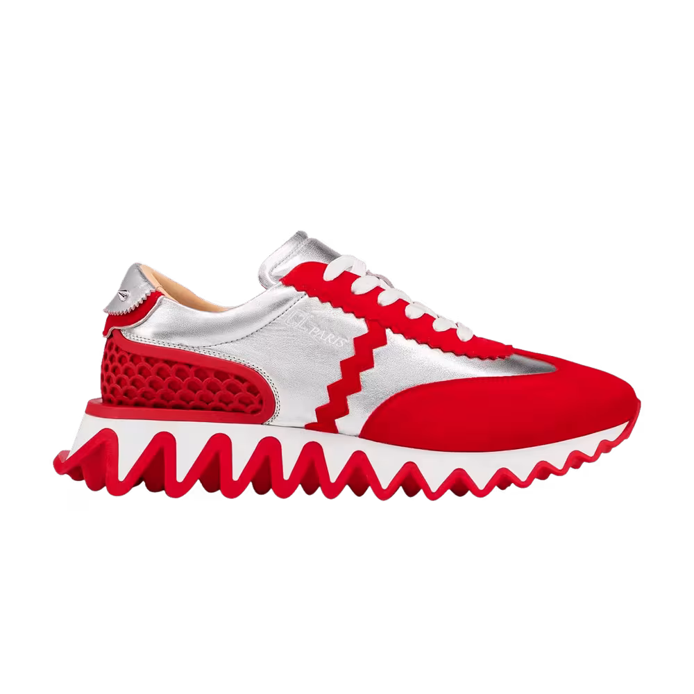 Christian Louboutin Loubishark Red Silver