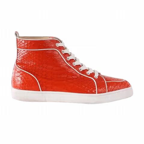 Christian Louboutin Louis Orlato Flat 'Red Snakeskin'