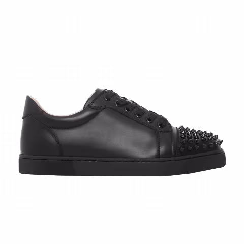Christian Louboutin Wmns Vieira Spikes Flat Calf 'Black'