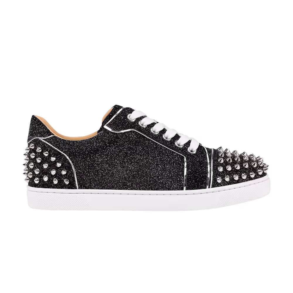 Christian Louboutin Women's Vieira 2 Flat Black Silver