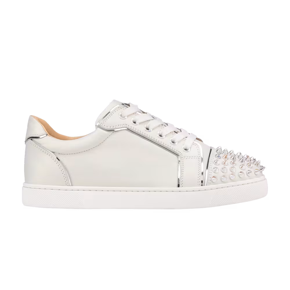 Christian Louboutin Women's Vieira Spikes Snow Silver