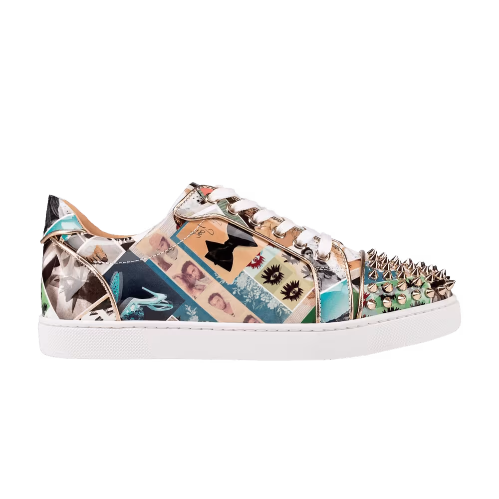 Christian Louboutin Women's Vieira Spikes Multi Print