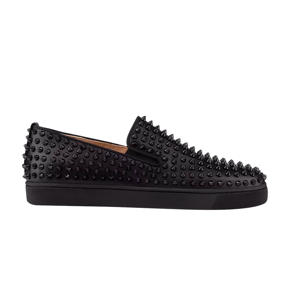Christian Louboutin Roller Boat Flat Spikes Black