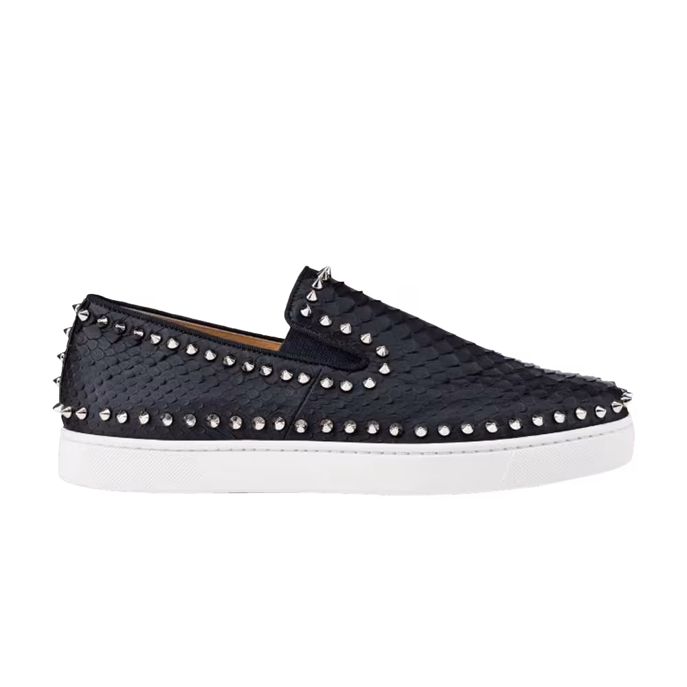 Christian Louboutin Roller Boat Flat Black Scales