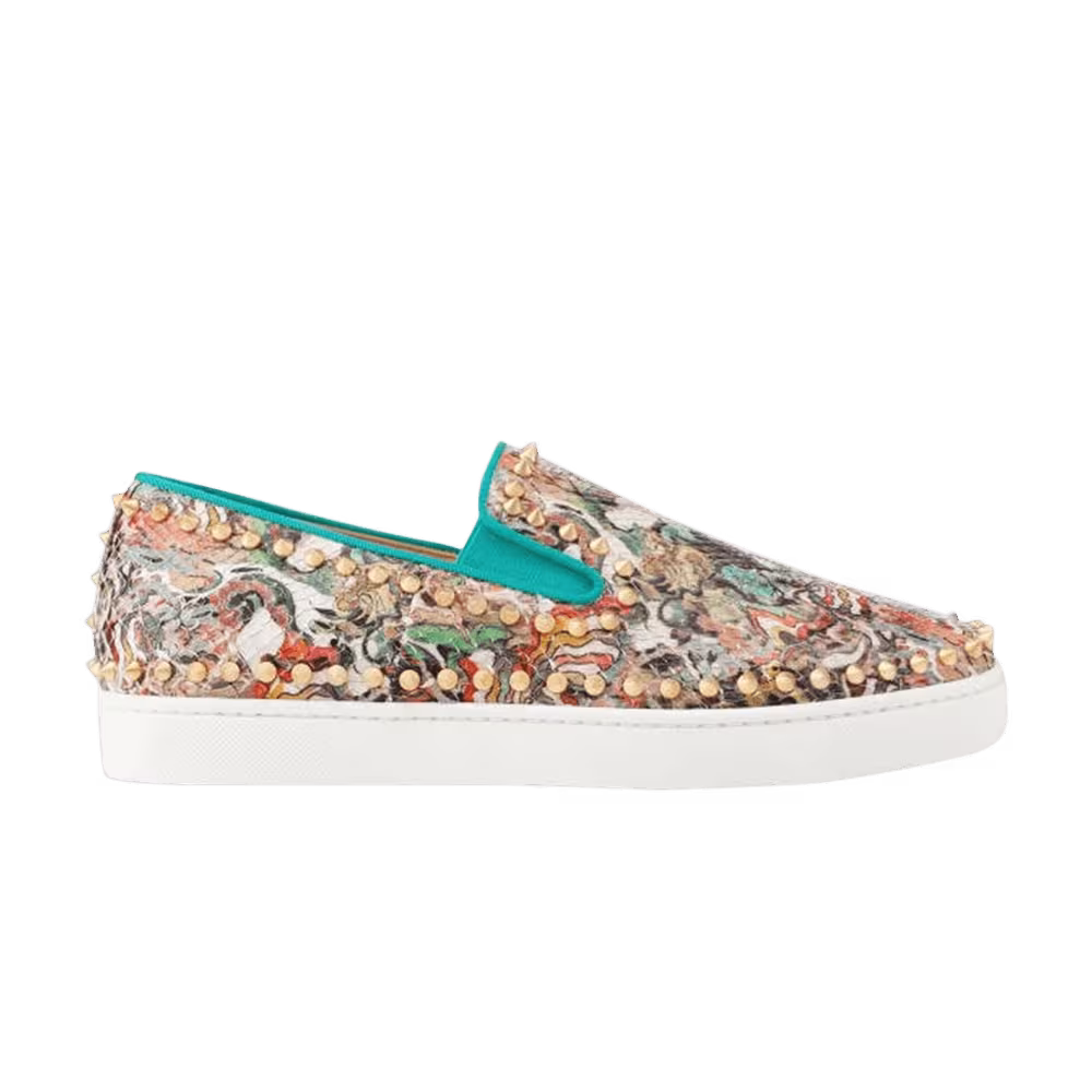 Christian Louboutin Pik Boat Flat Python Faience