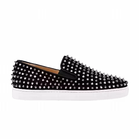 Christian Louboutin Roller Boat Flat 'Black Silver'