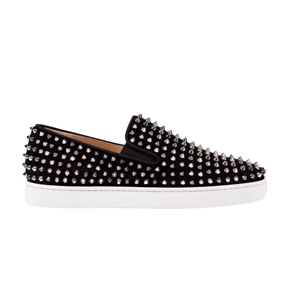 Christian Louboutin Roller Boat Flat Black Silver
