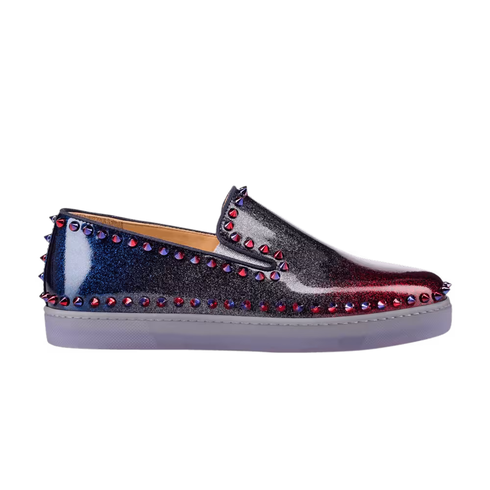 Christian Louboutin Women's Pik Boat Flat Multi Glitter