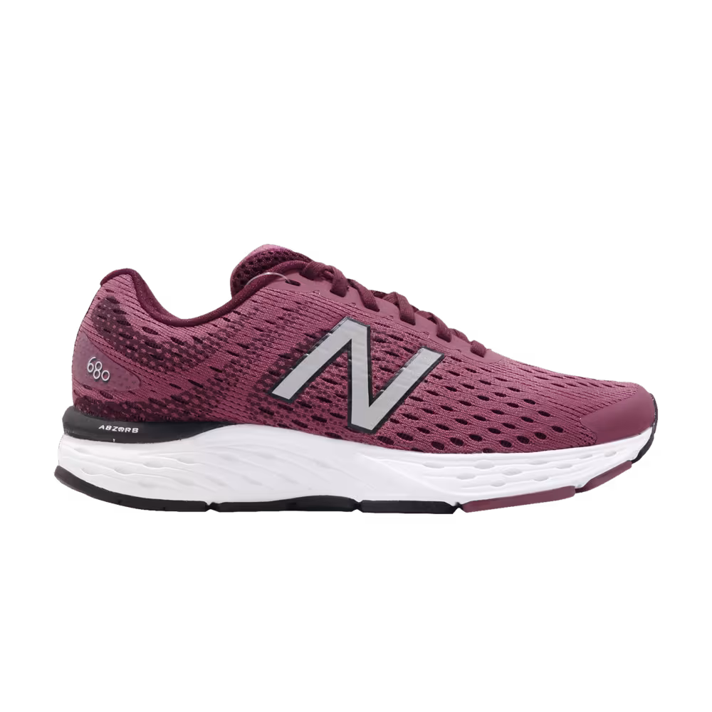 New Balance Women's 680 Wide Red Silver