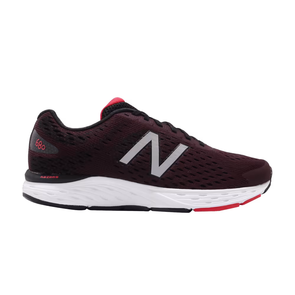 New Balance 680 Extra Wide Red Silver