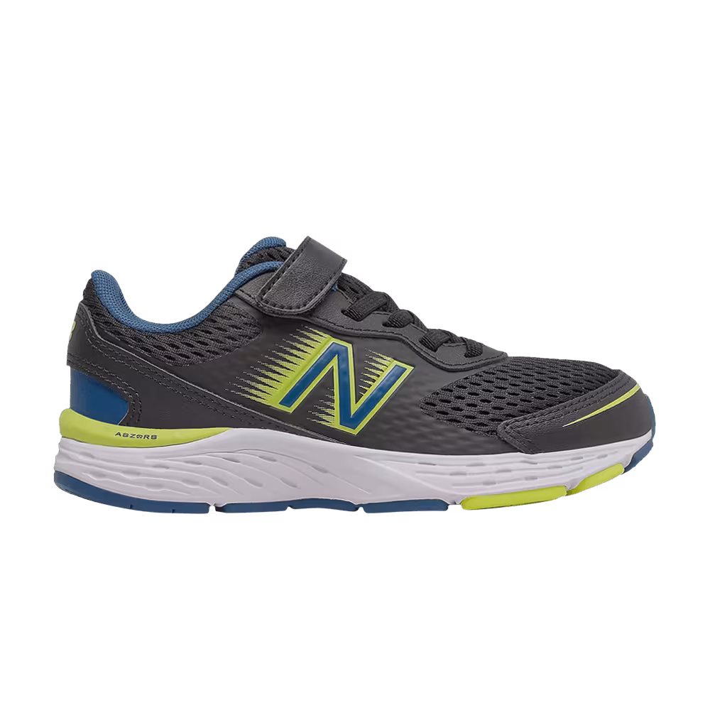 New Balance 680v6 Kids Wide Black Oxygen Blue