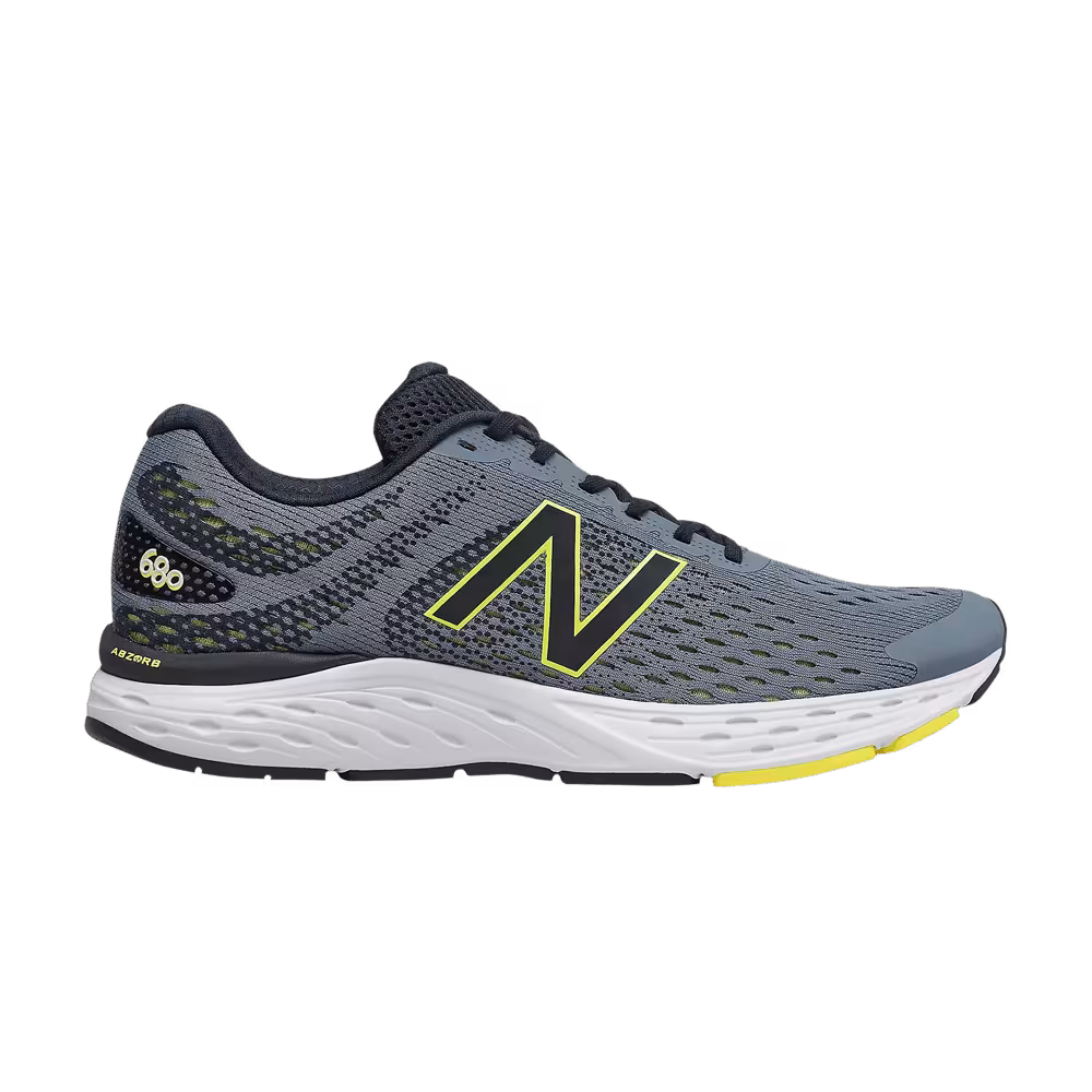 New Balance 680v6 2E Wide Grey Lemon Slush