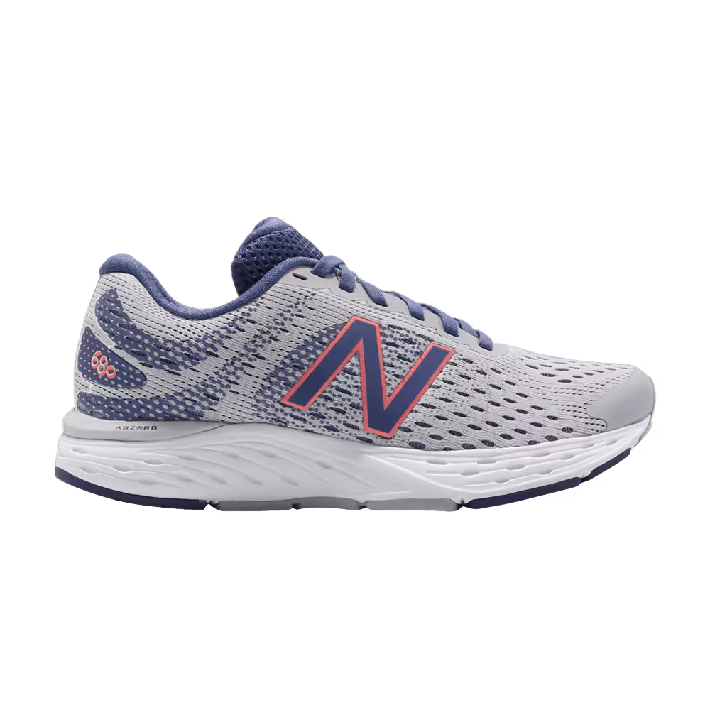 New Balance Women's 680v6 Wide Grey Blue
