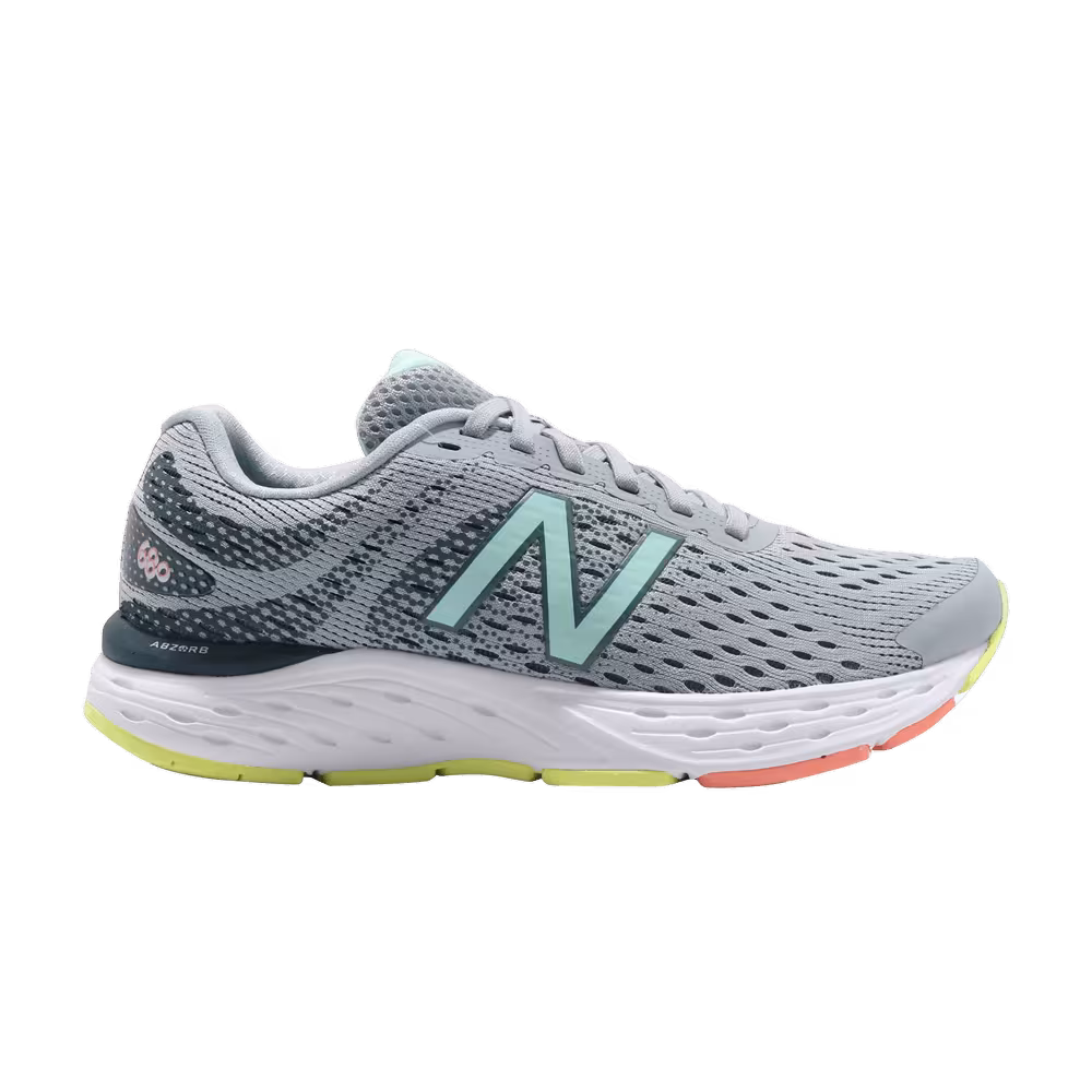 New Balance Women's 680v6 Wide Grey Blue White