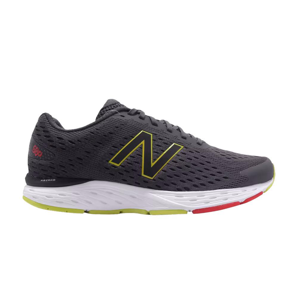 New Balance 680v6 Extra Wide Grey Yellow White