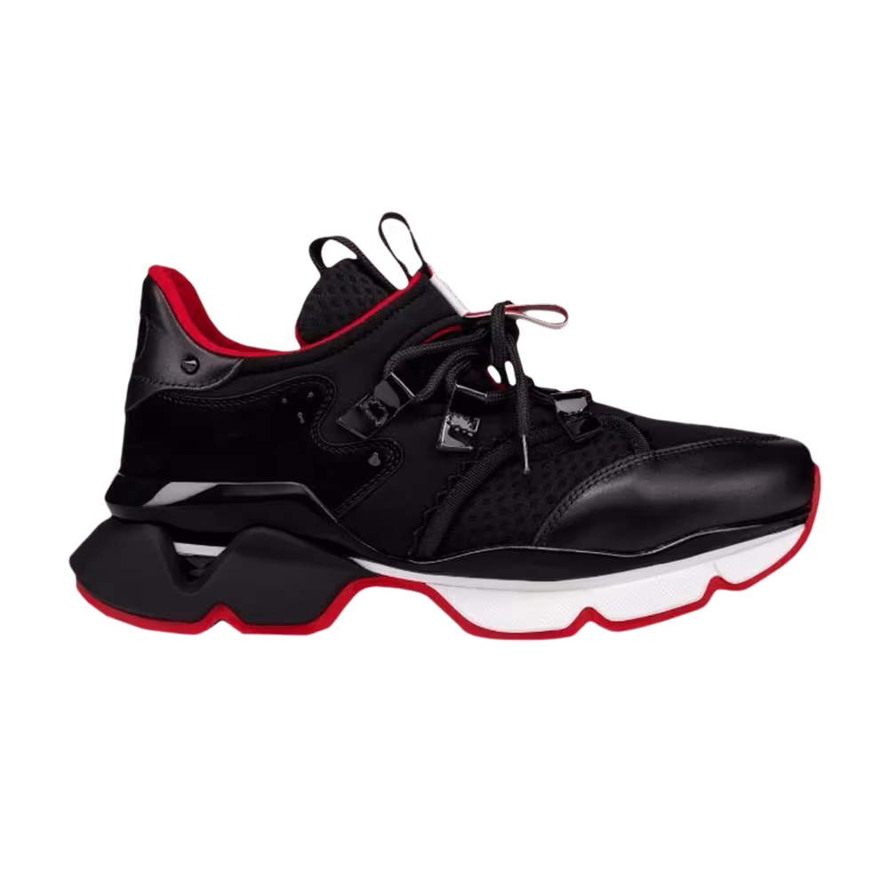 Christian Louboutin Women's Red Runner Black Neoprene