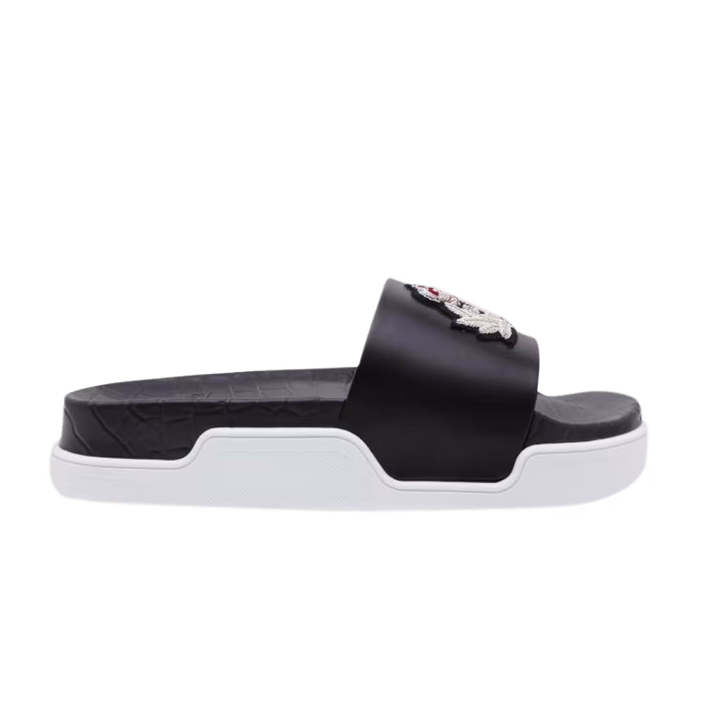 Christian Louboutin Pool Fun Slide Black Silver