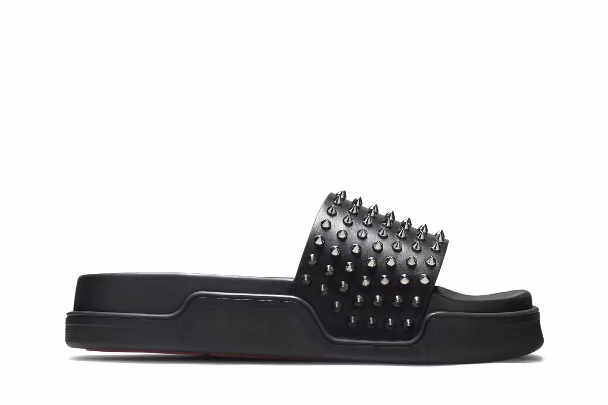 Christian Louboutin Pool Fun Slide Black, view 2