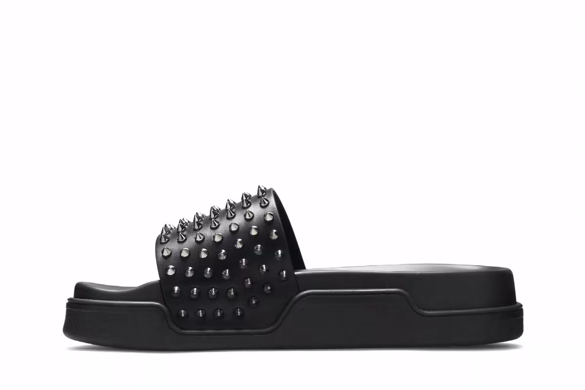 Christian Louboutin Pool Fun Slide Black, view 4