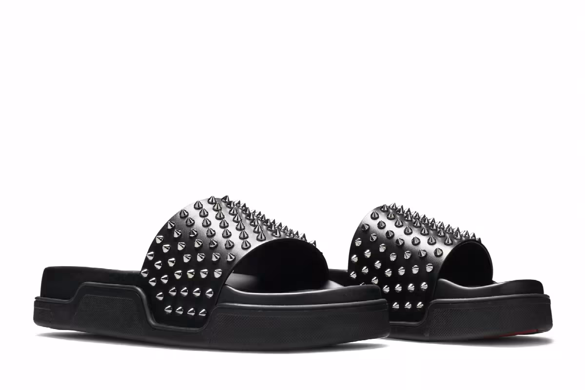 Christian Louboutin Pool Fun Slide Black, view 9