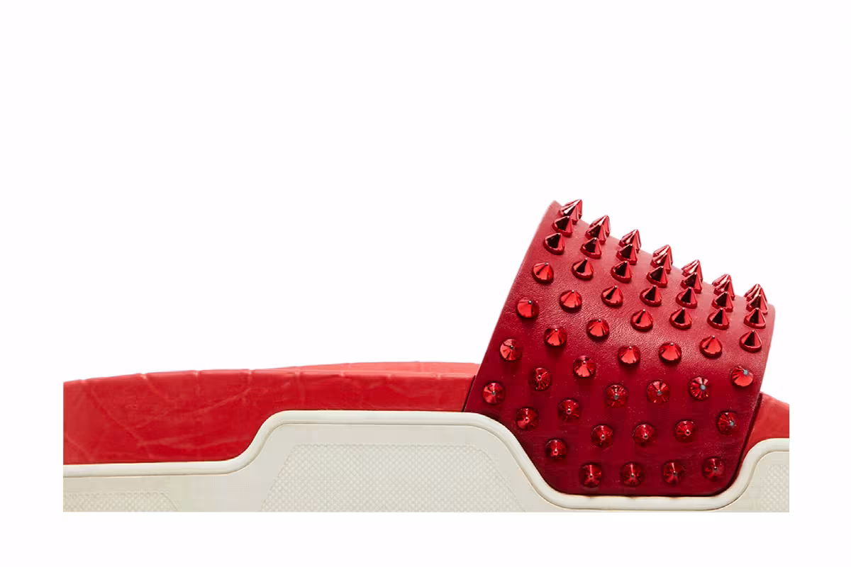 Christian Louboutin Pool Fun Slide Red, view 3
