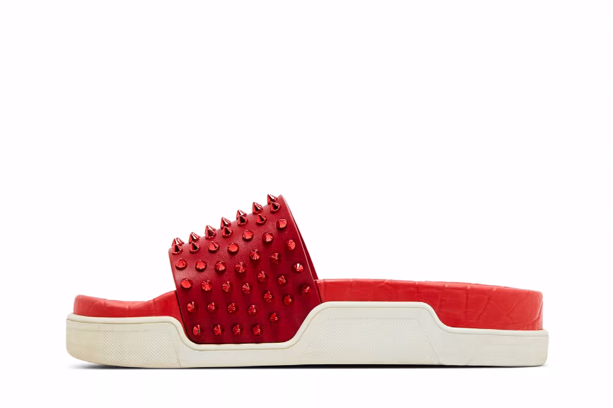 Christian Louboutin Pool Fun Slide Red, view 4