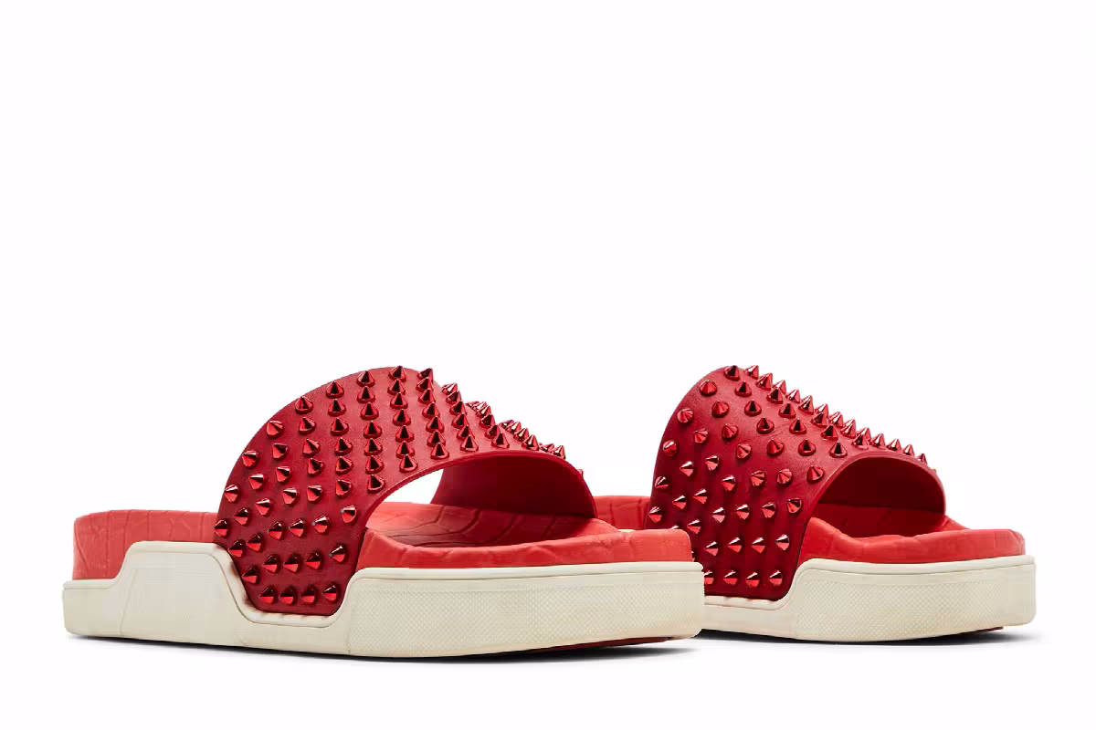 Christian Louboutin Pool Fun Slide Red, view 9