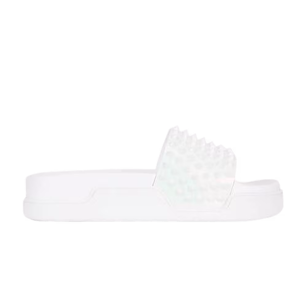 Christian Louboutin Pool Fun Mirage Slides White
