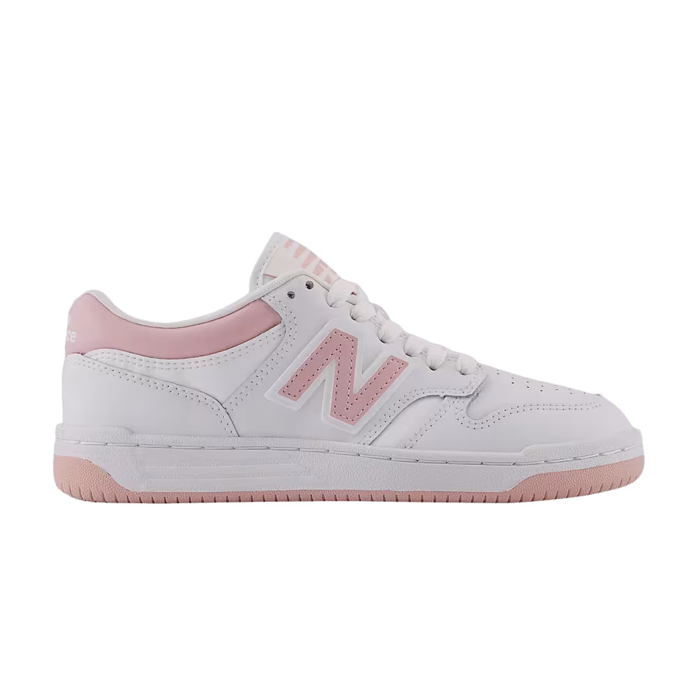 New Balance 480 Big Kid White Orb Pink